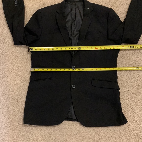 Kenneth Cole Reaction Techni Cole Black Blazer Jacket Size 40R - Picture 8 of 17